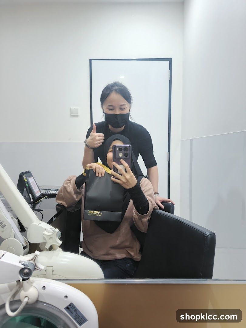 Two women in a salon