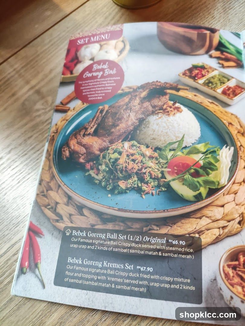 Bebek Goreng Bali Set Menu