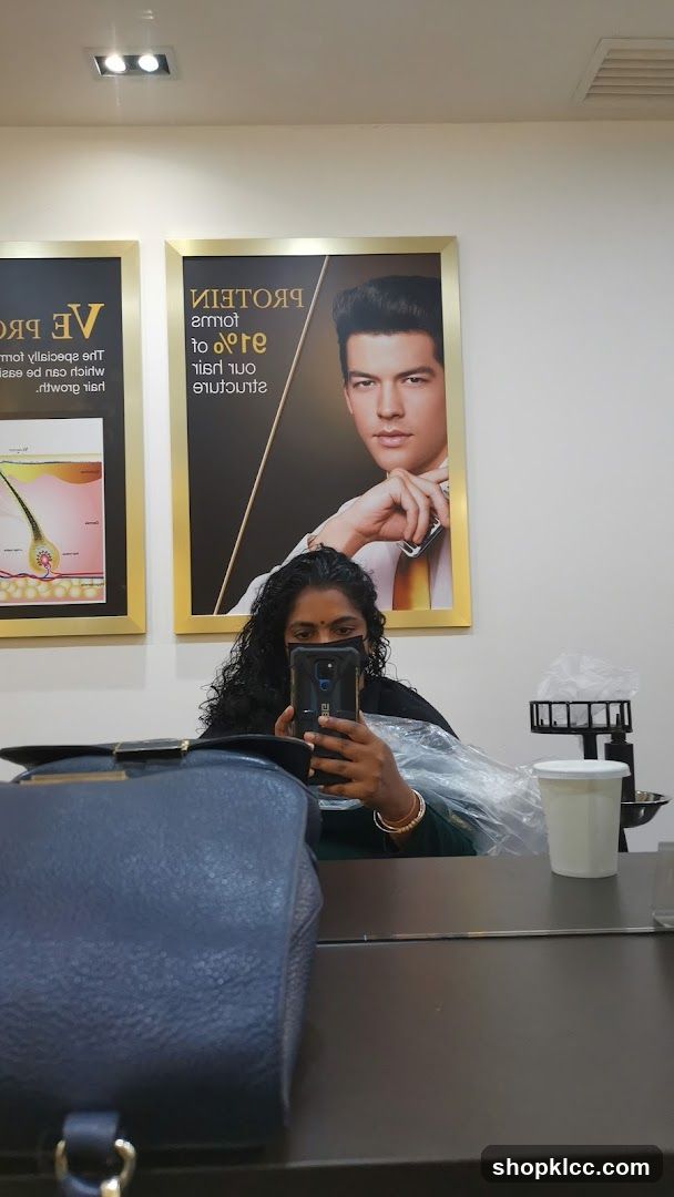 Salon Interior with Advertisements