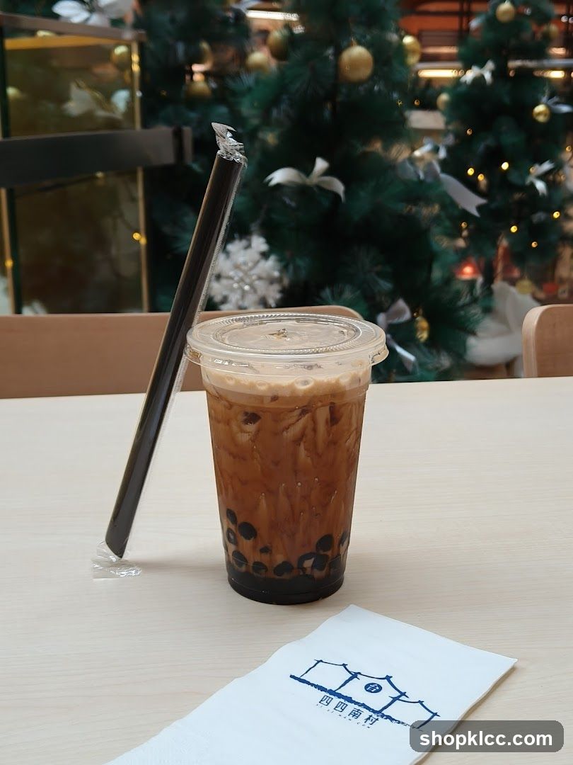 Bubble Tea with Christmas Decorations