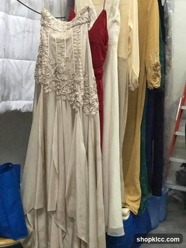 Dresses on display
