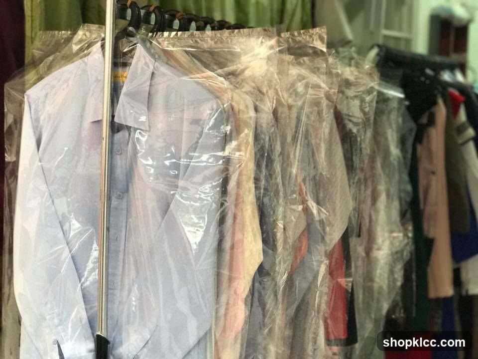 Cleaned Clothes on Hangers