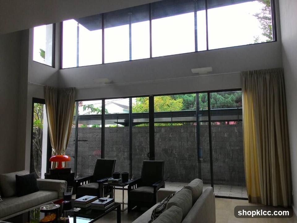 Modern Living Room with Large Windows