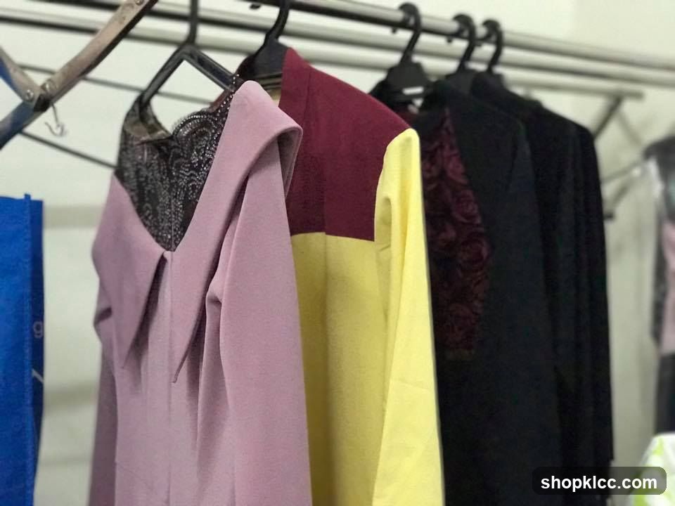 Clothing on hangers
