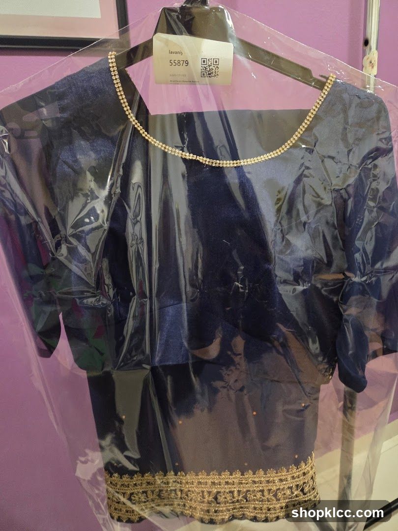 Embroidered Blue Garment