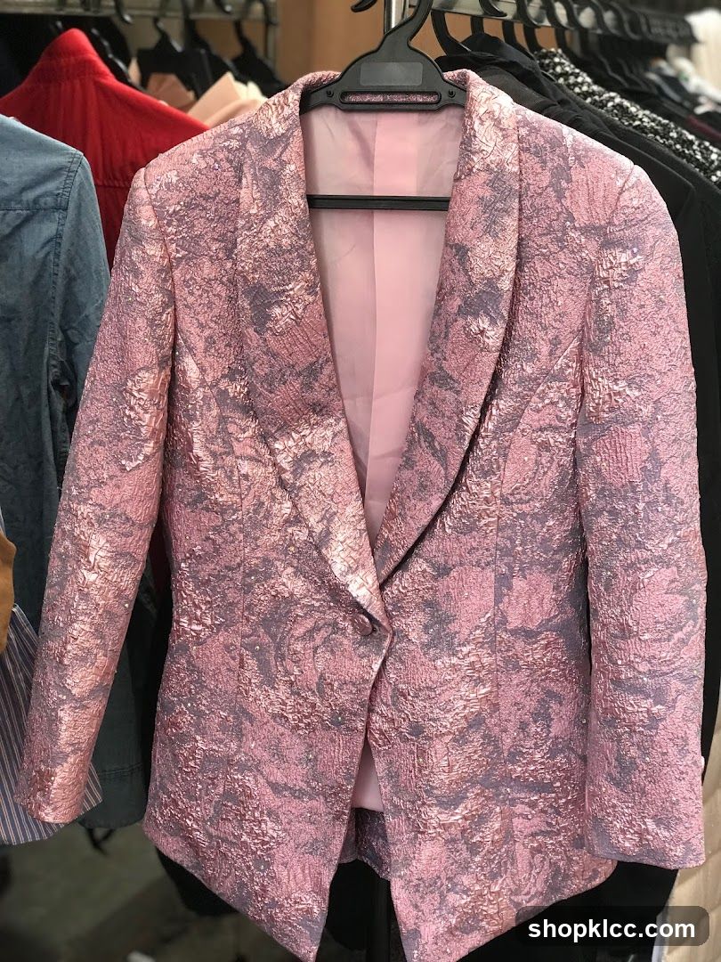 Pink Brocade Blazer