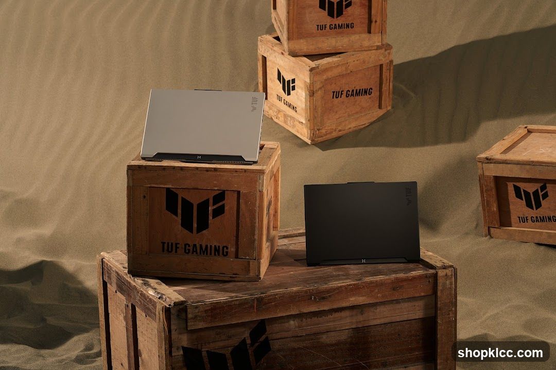 Gaming Laptops on Wooden Crates