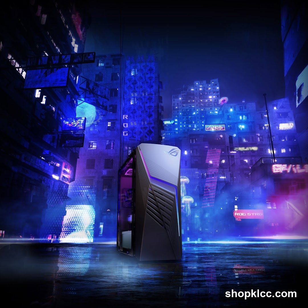 Gaming PC in Futuristic City