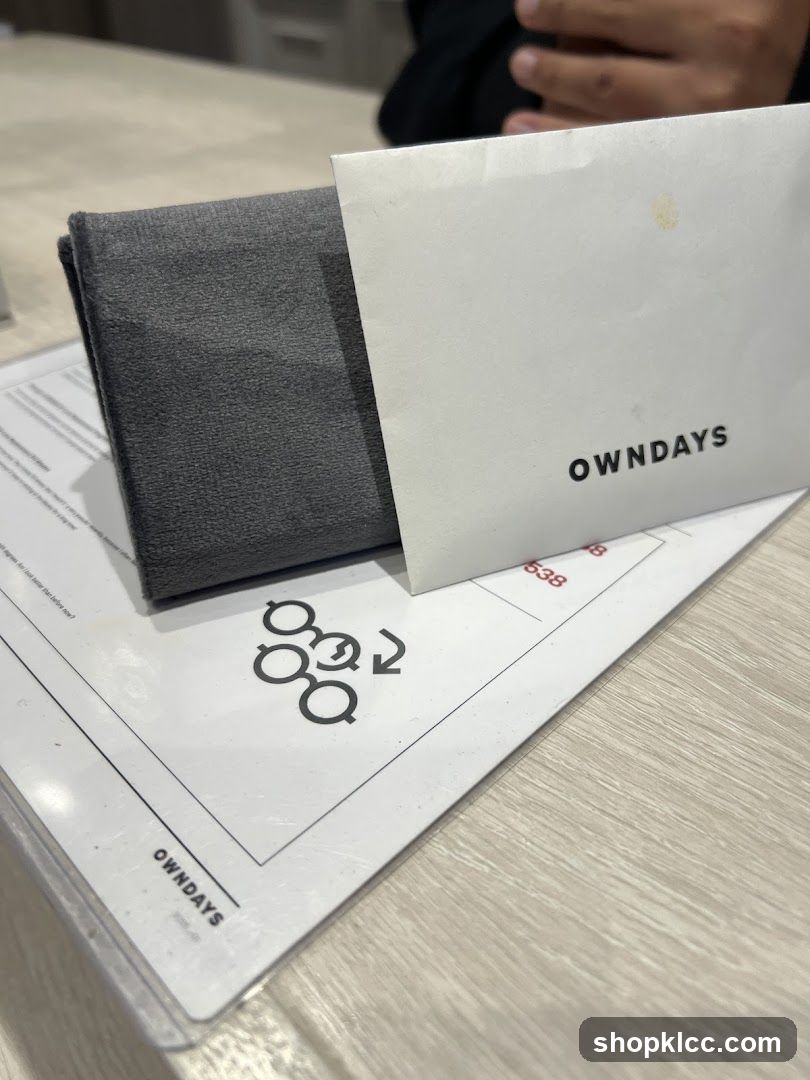 OWNDAYS branded items on a table