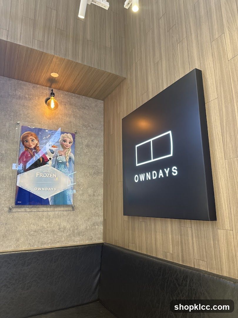 OWNDAYS Signage and Frozen Poster