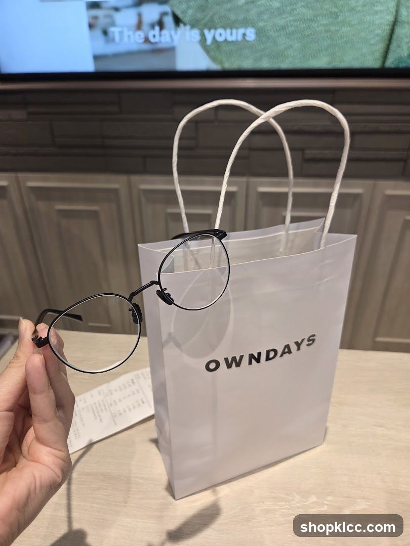 Eyeglasses and Shopping Bag
