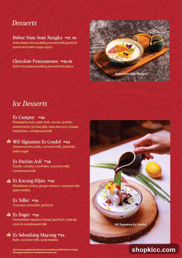 Desserts and Ice Desserts