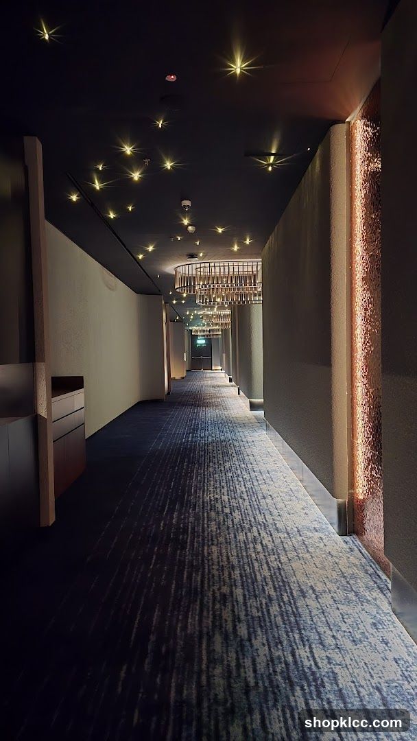 Modern Hallway with Starburst Lighting