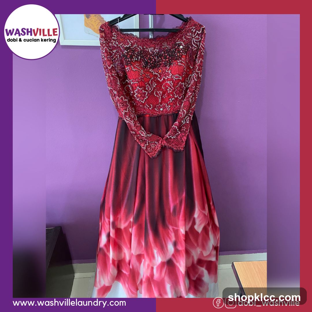 Red Embellished Gown
