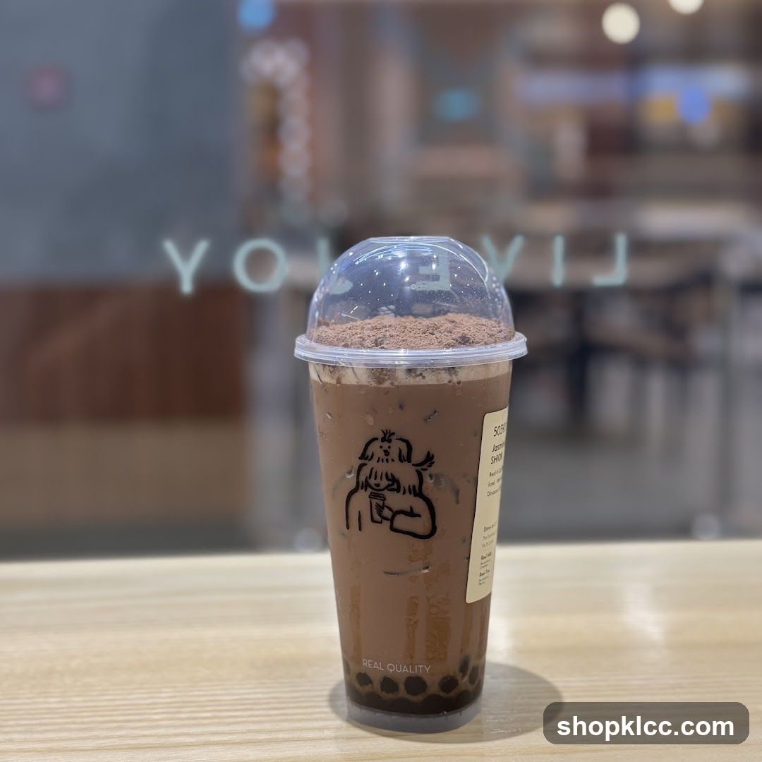 Chocolate Drink with Boba