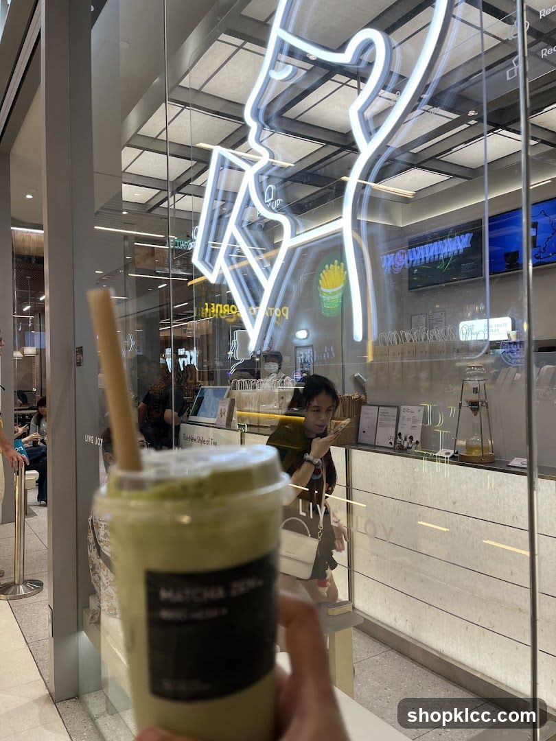 Matcha Drink at a Shop