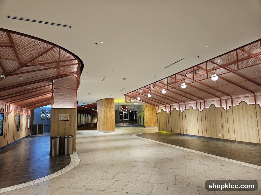 Interior of a modern shopping mall or cinema lobby