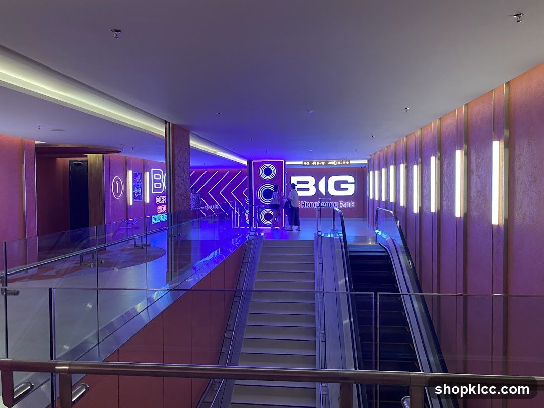 Bank Interior with Escalator