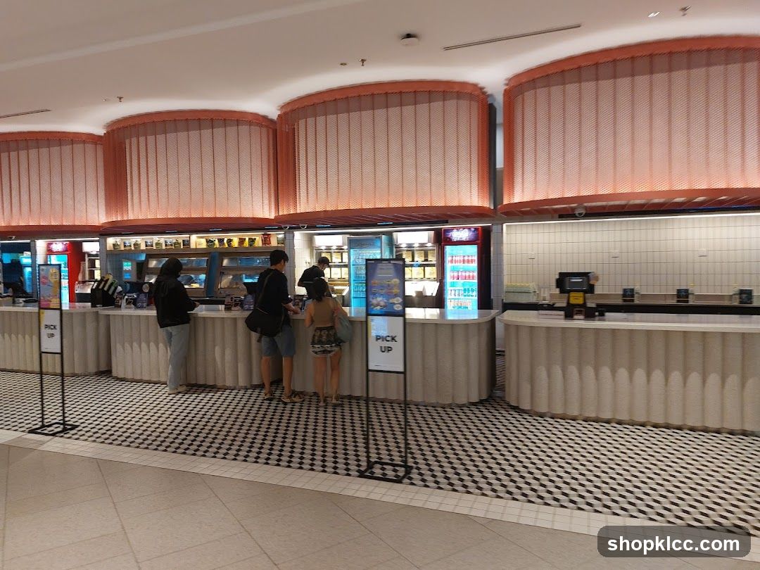 Food counter with customers