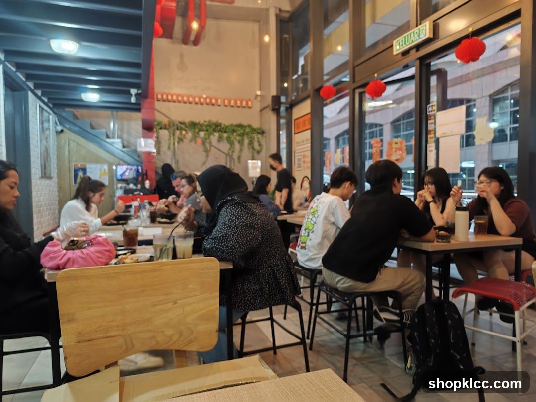 Restaurant Interior with Diners