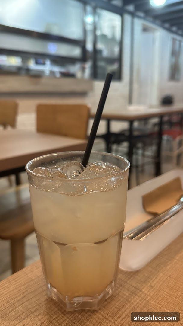 Drink with Ice and Straw