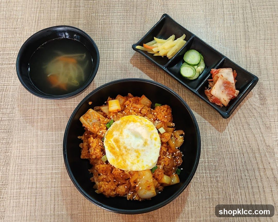 Kimchi Fried Rice with Sides