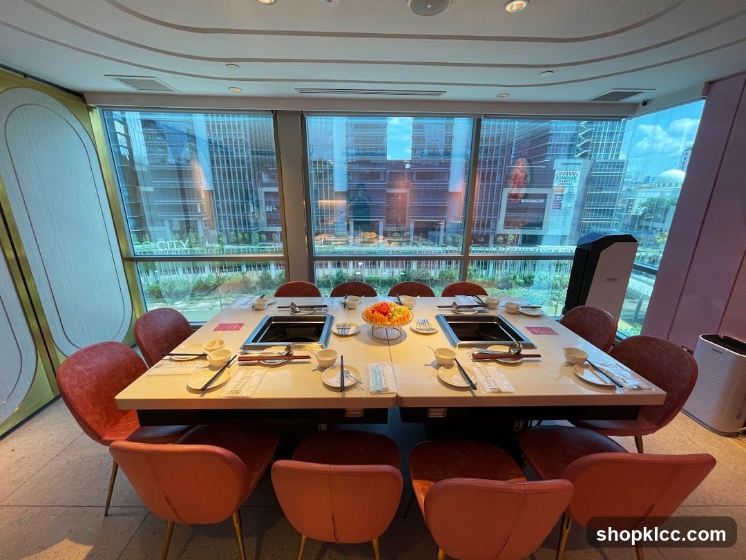 Restaurant Dining Area with City View