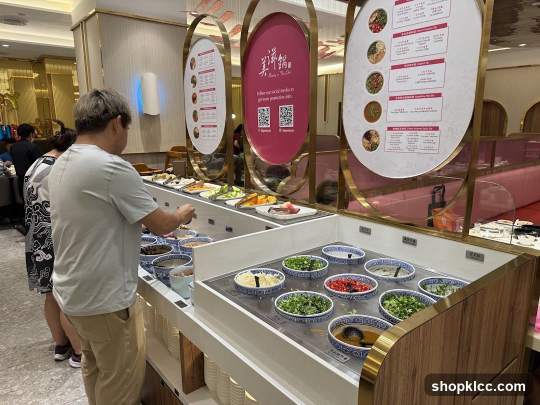 Diners Selecting Ingredients at a Buffet