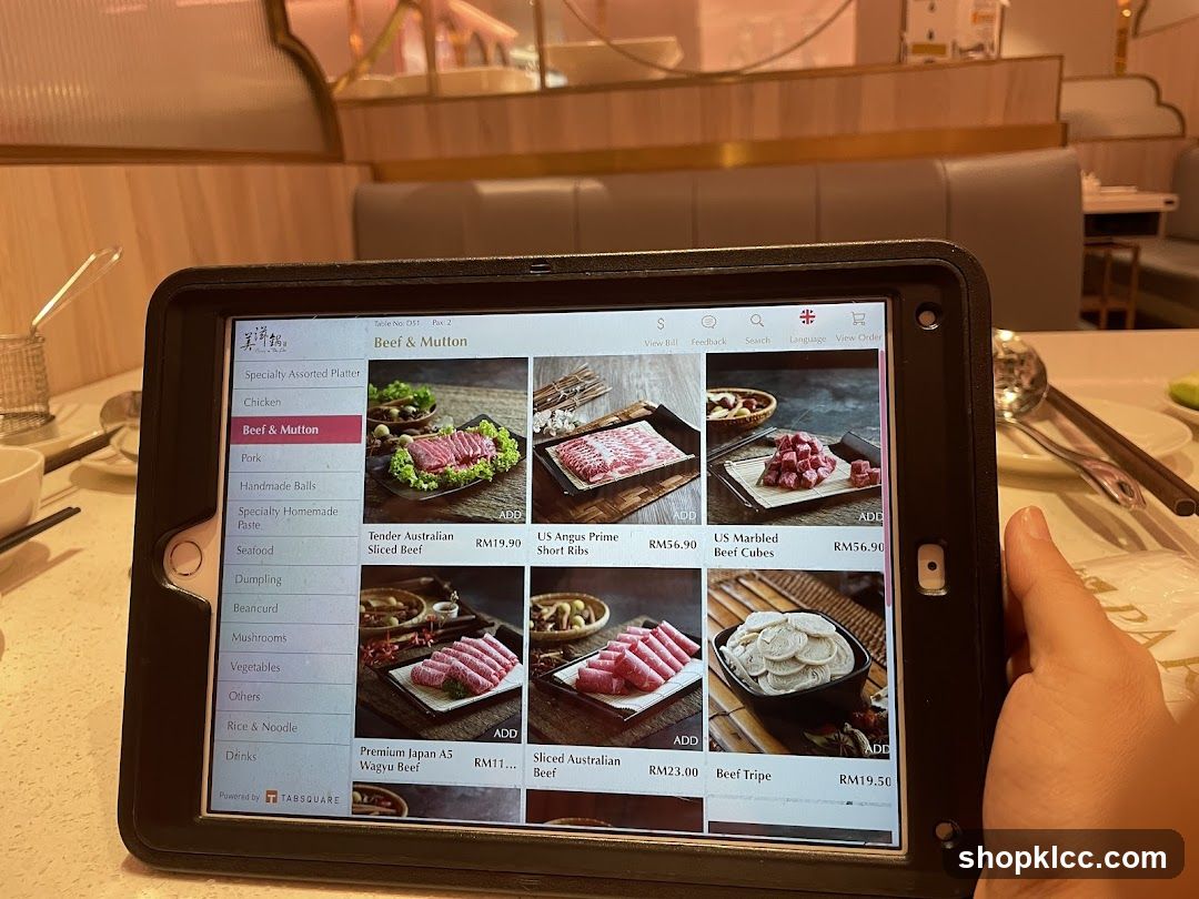 Beef & Mutton Menu