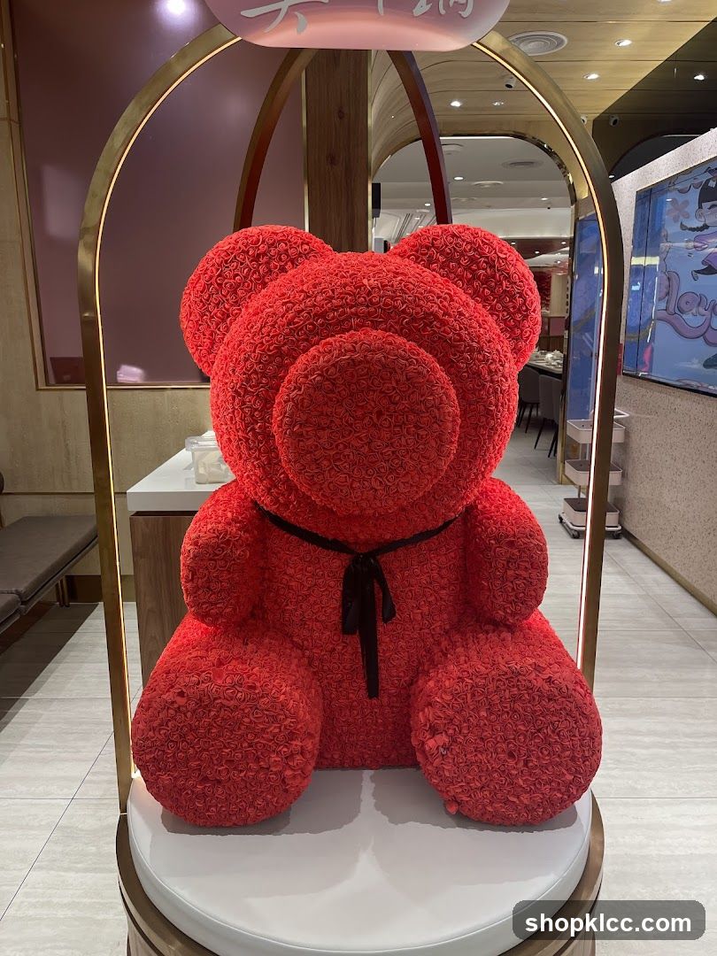 Giant Rose Teddy Bear Decoration