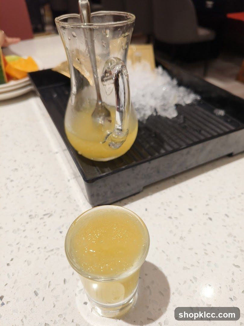 Yellow Drink and Ice