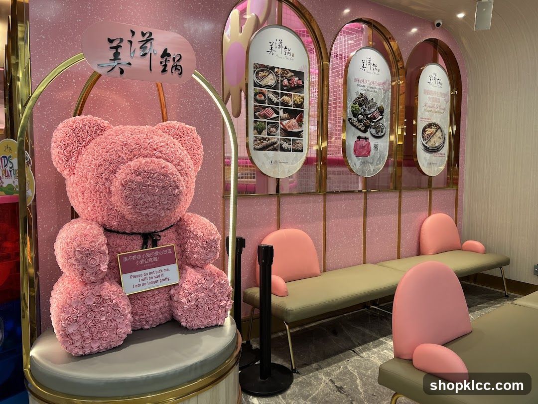 Pink Teddy Bear and Menu Displays