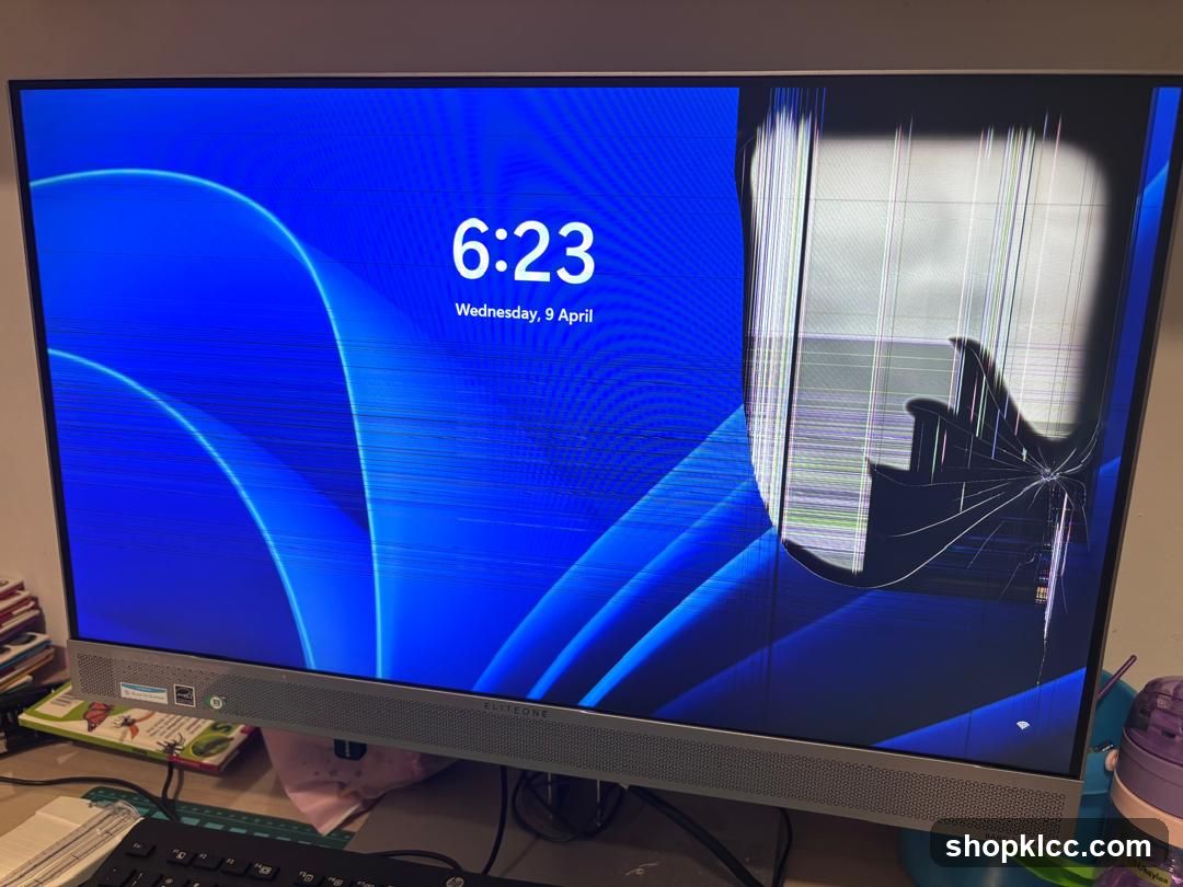 Damaged Computer Monitor