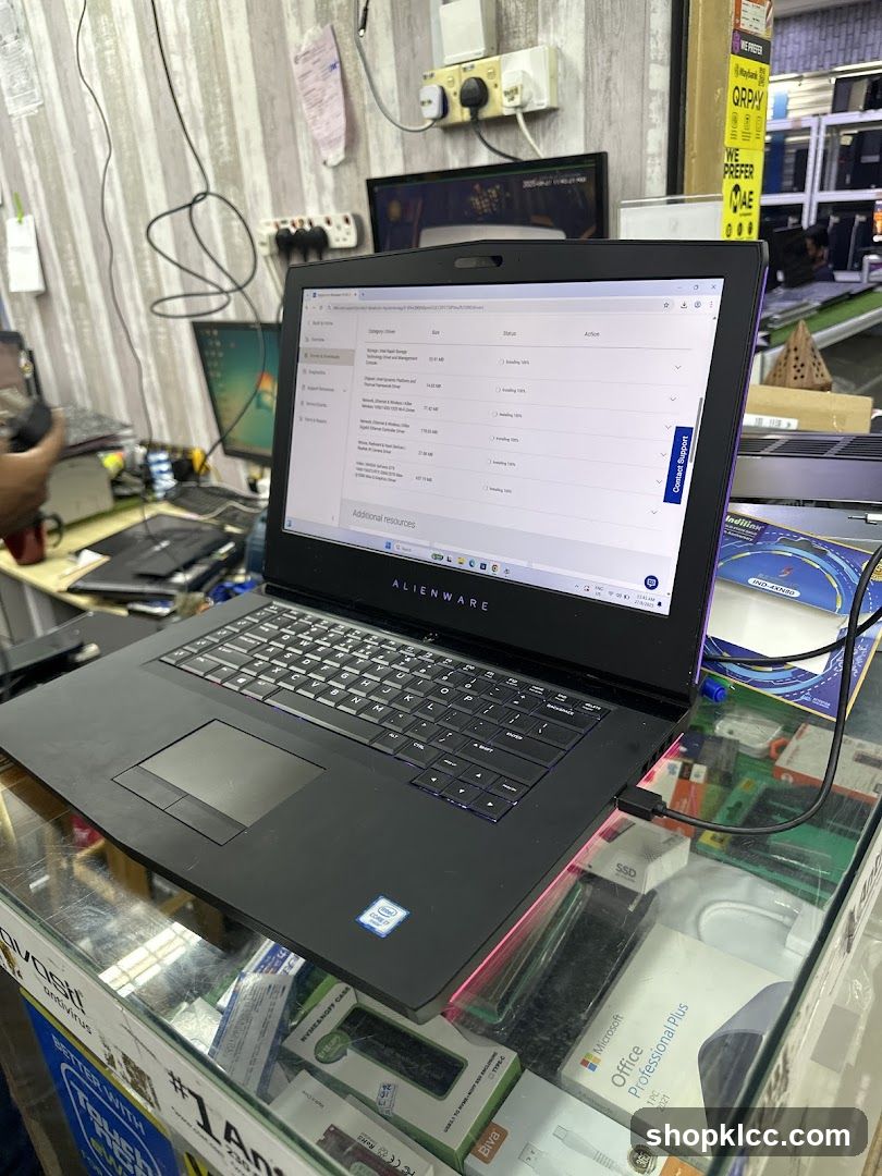 Alienware Laptop on Display