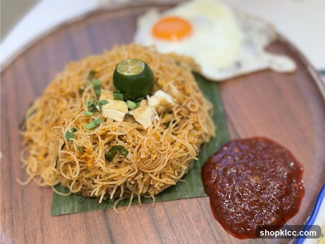 Fried Noodles with Fried Egg and Sambal