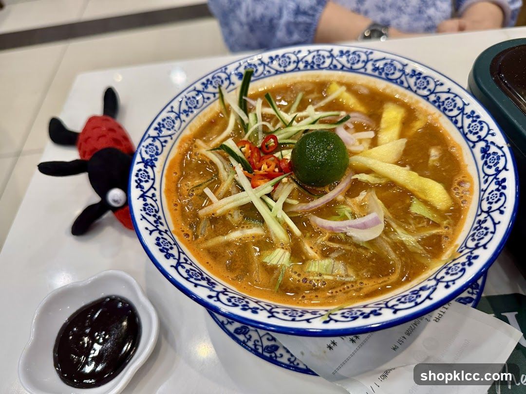Laksa with Garnish and Dipping Sauce