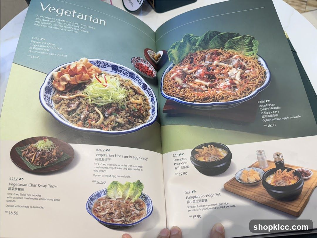 Vegetarian Menu