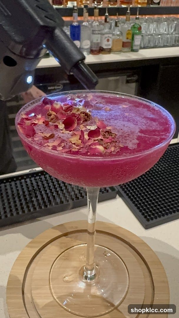 Cocktail with Rose Petals
