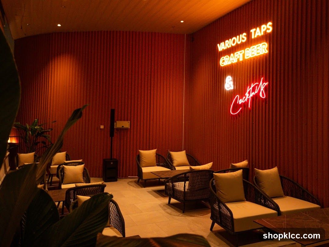Bar Interior with Neon Signage
