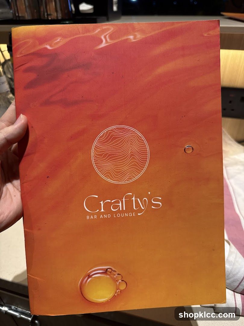 Crafty's Bar and Lounge Menu