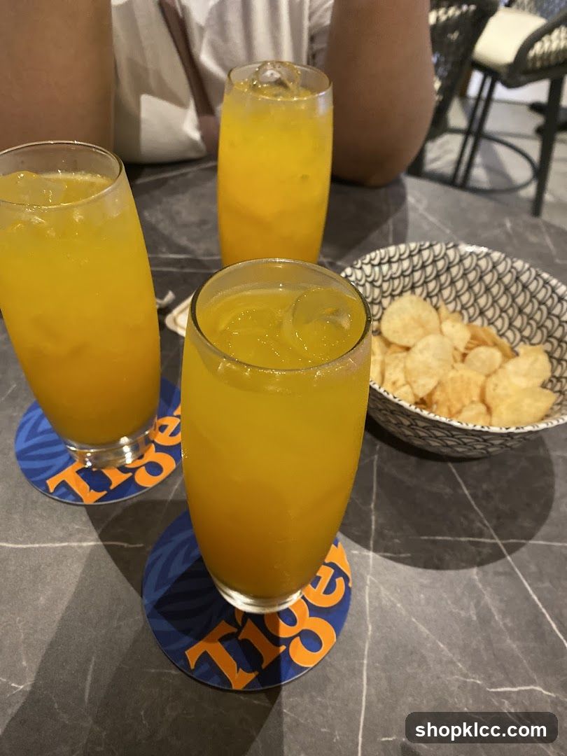 Orange Drinks and Chips