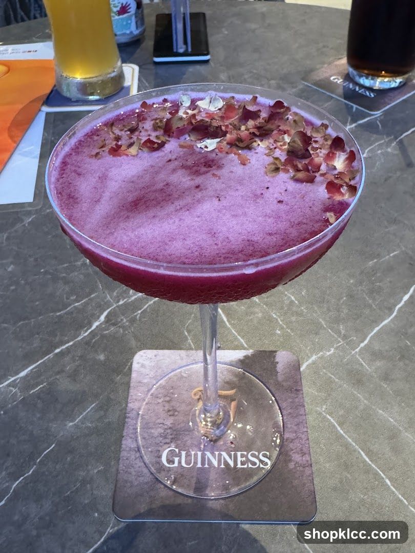 Cocktail with Rose Petals