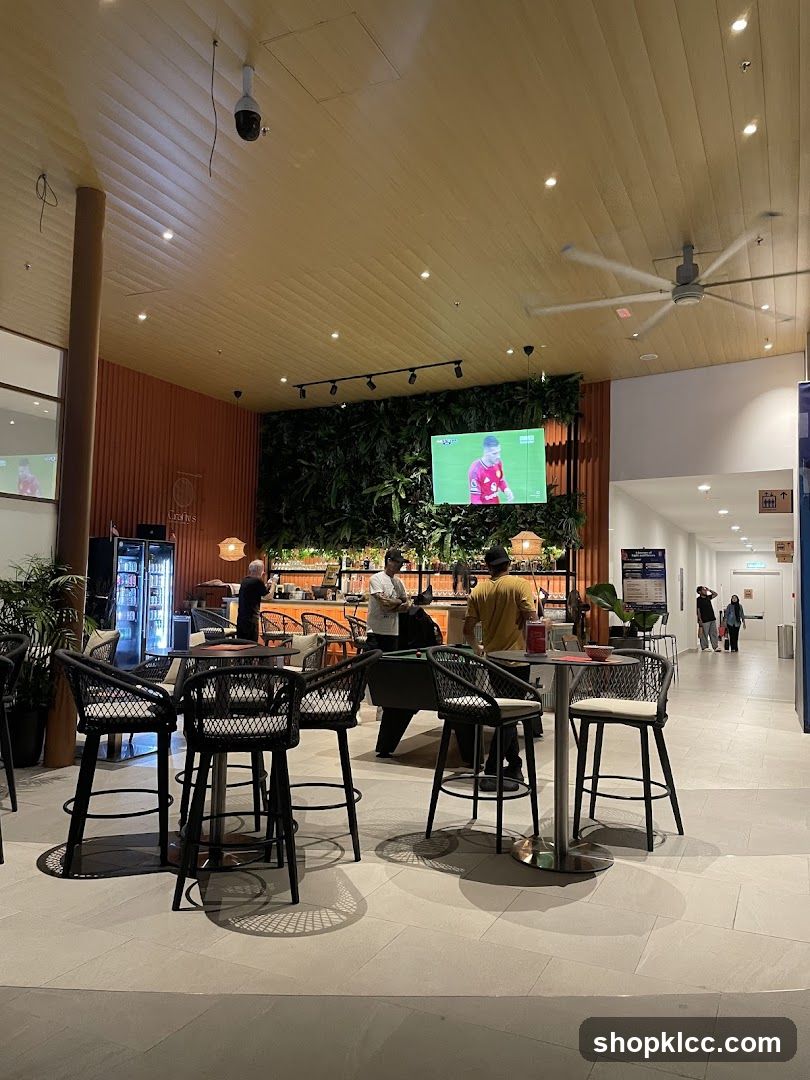 Bar Interior with Green Wall