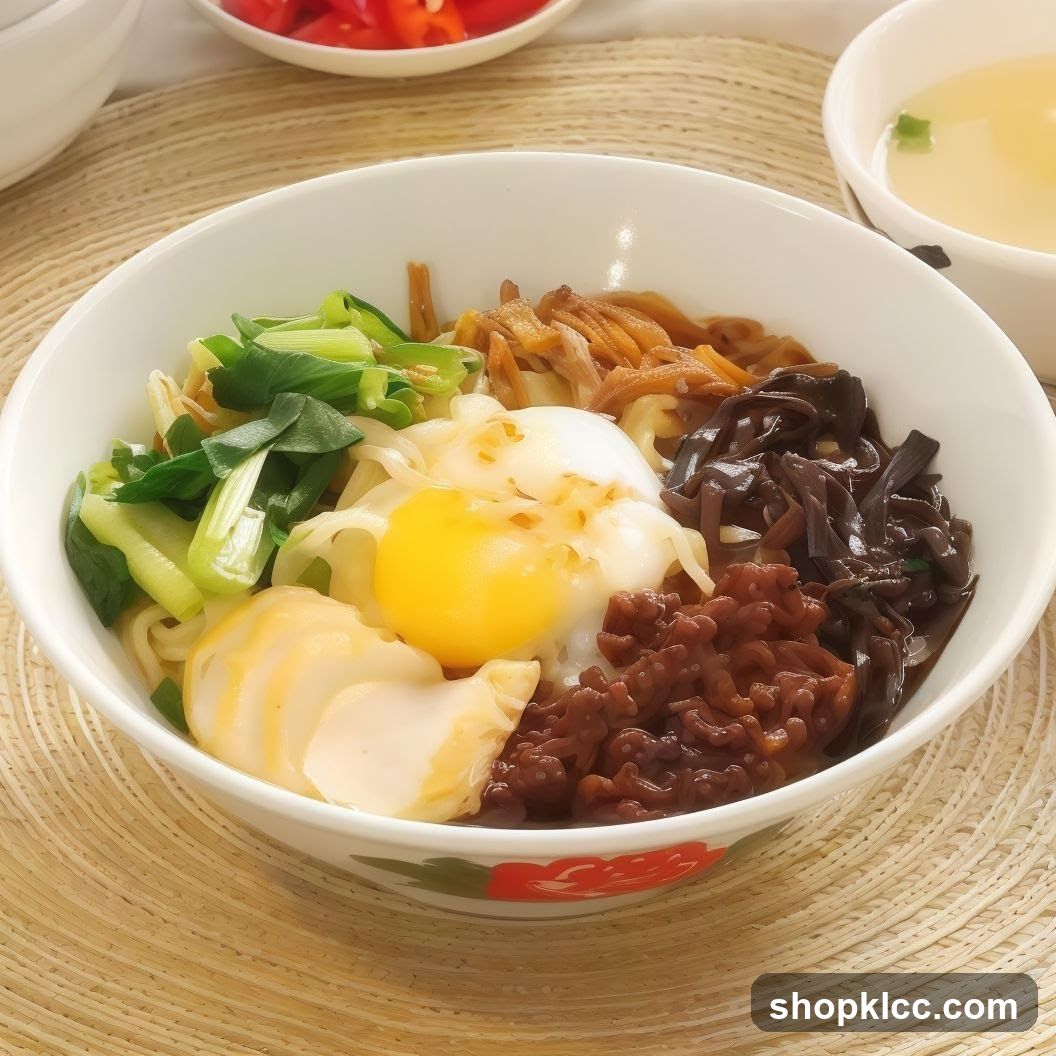 Noodle Bowl with Egg and Vegetables