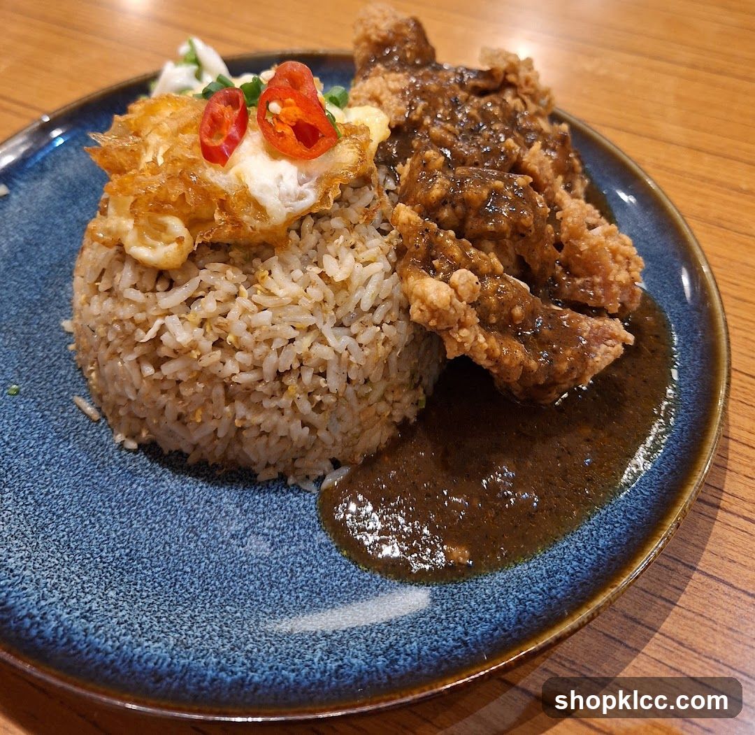 Fried Rice with Fried Chicken and Egg