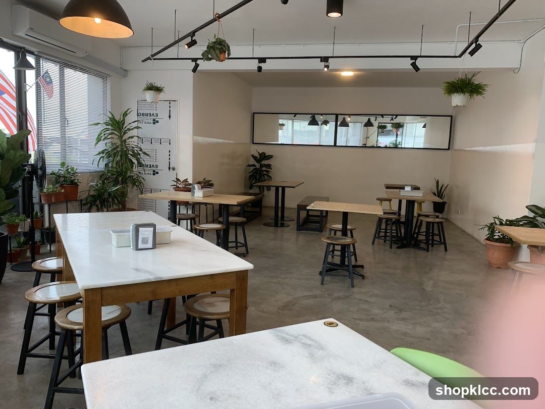 Cafe Interior with Tables and Chairs