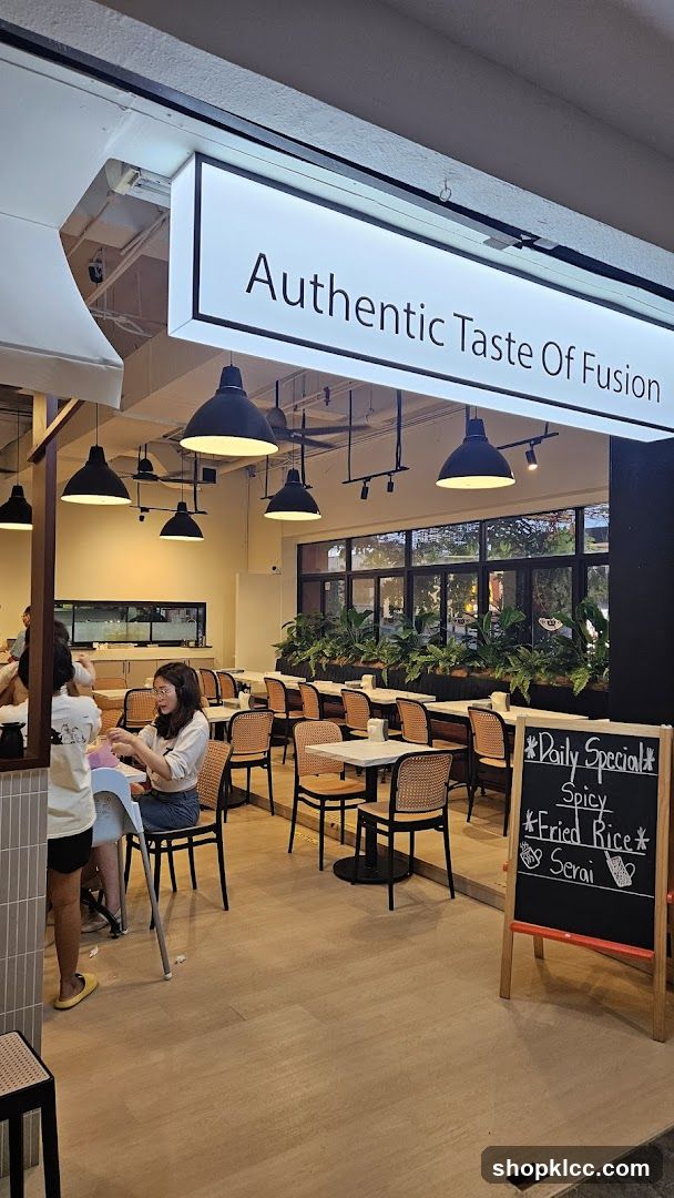 Restaurant Interior with Daily Special Board