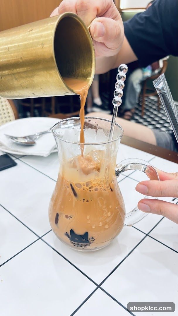 Pouring Milk Tea