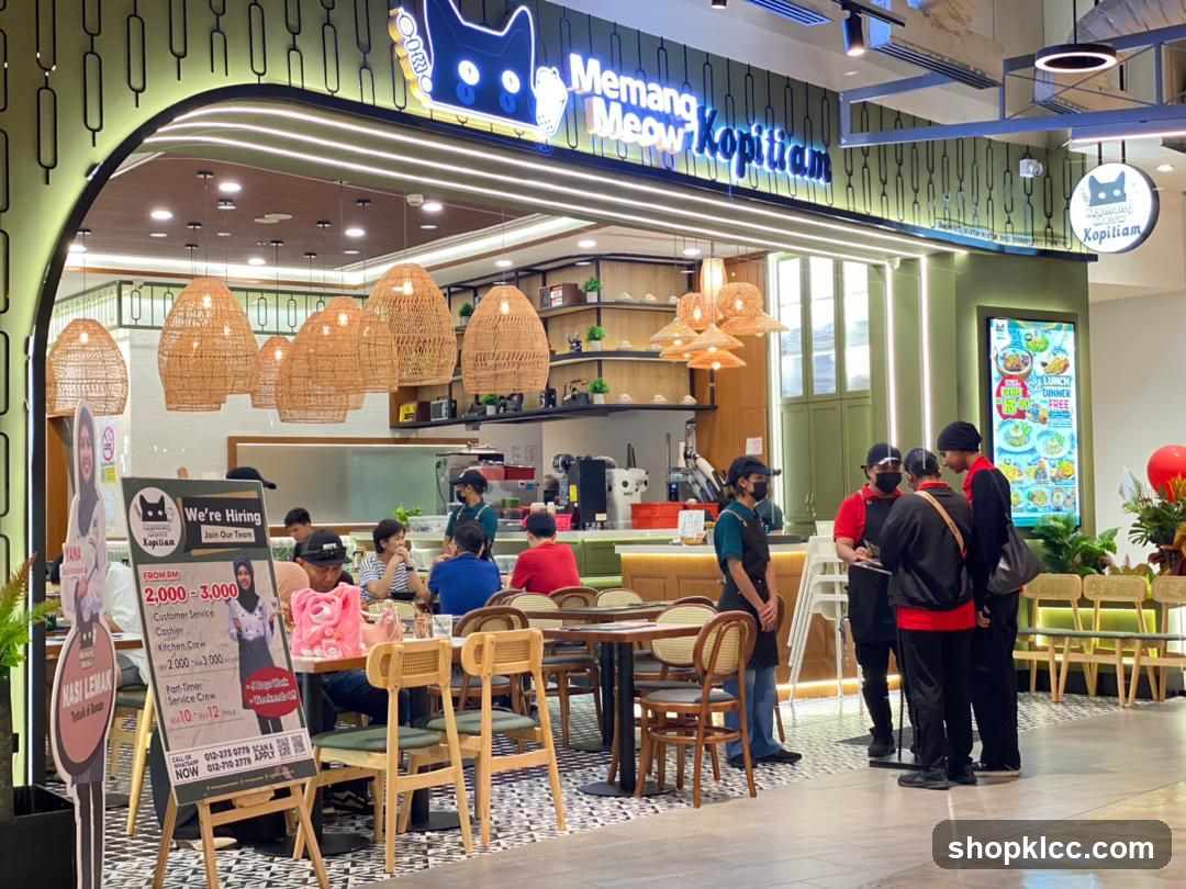 Kopitiam Interior with Hiring Sign