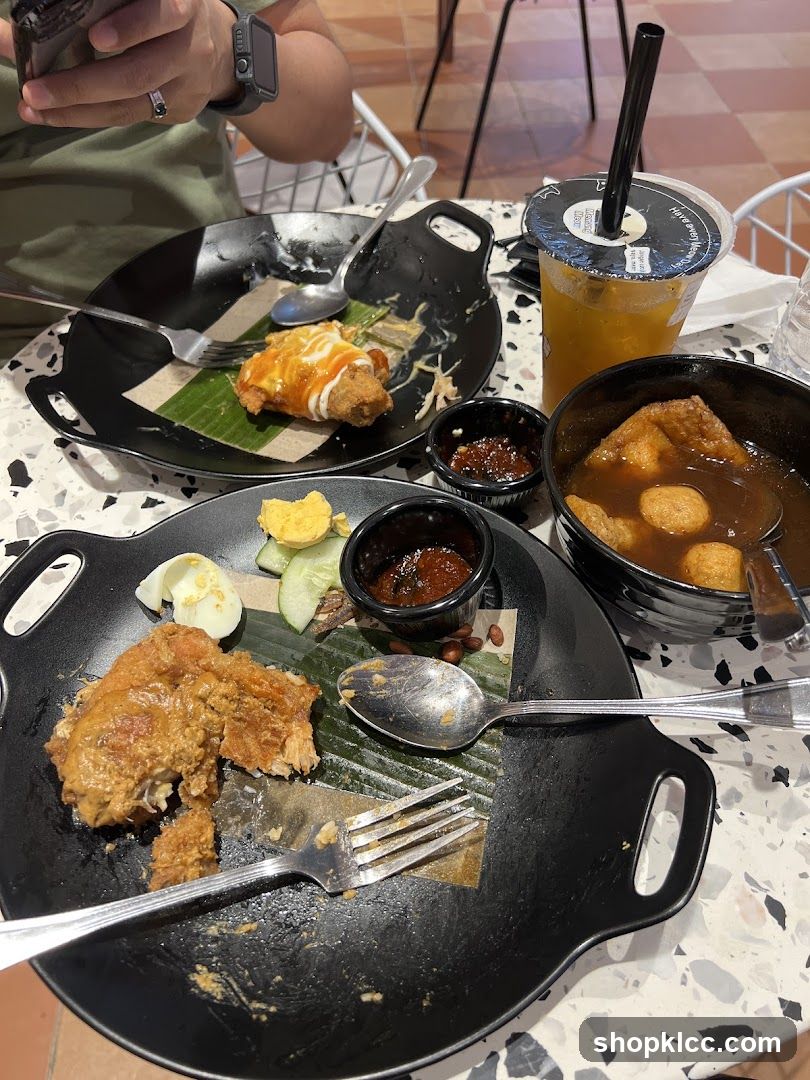 Partially Eaten Meal with Drink